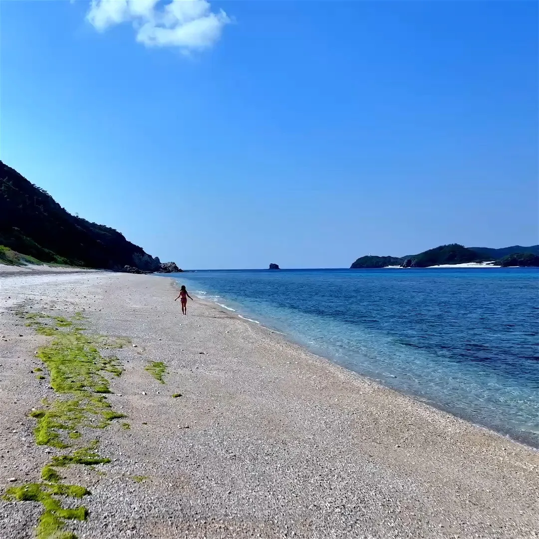 阿嘉島でドローン